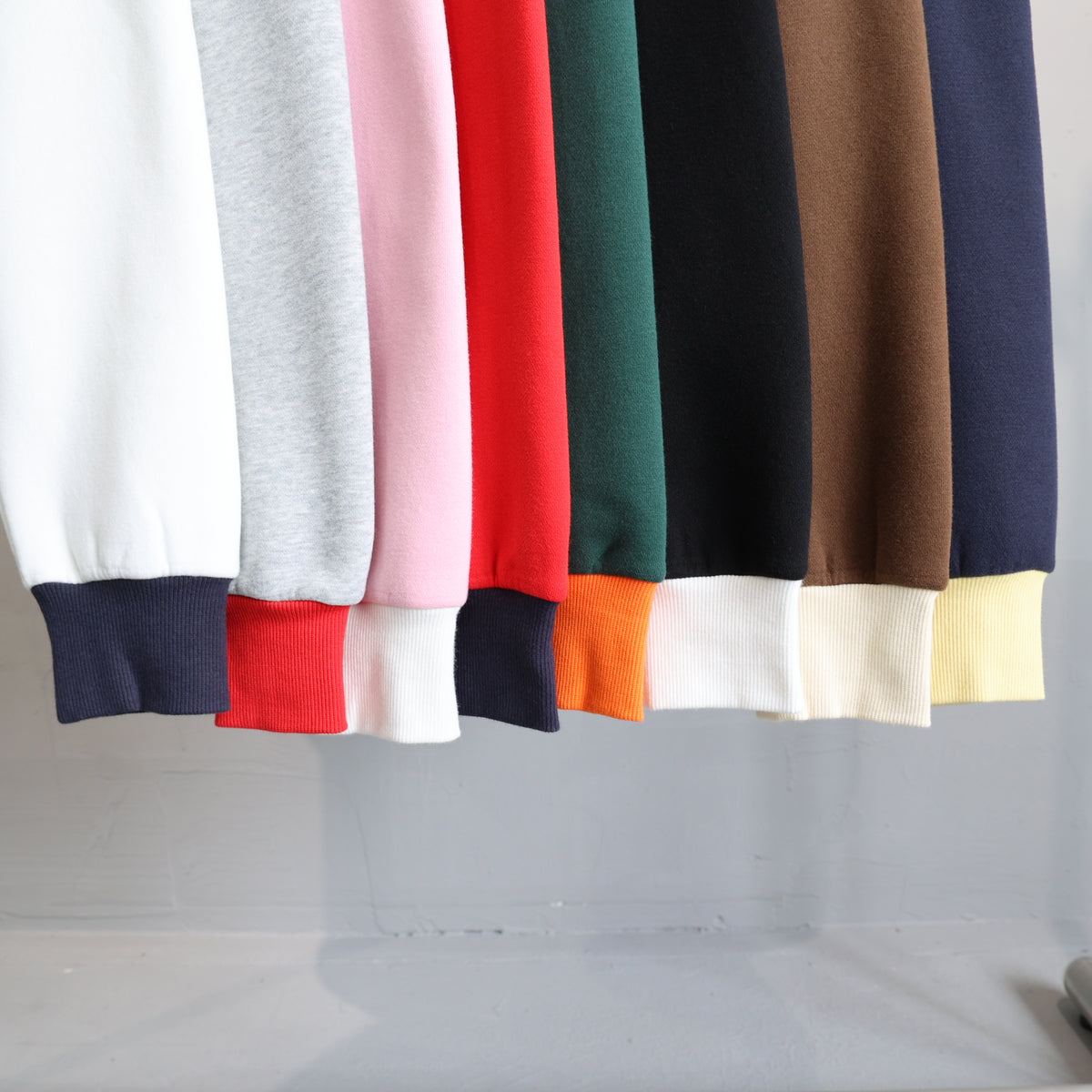 Contrast Trim Mock Neck Sweatshirt - view 7