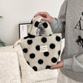 Fuzzy Plush Mini Handle Tote Bag - Color_1