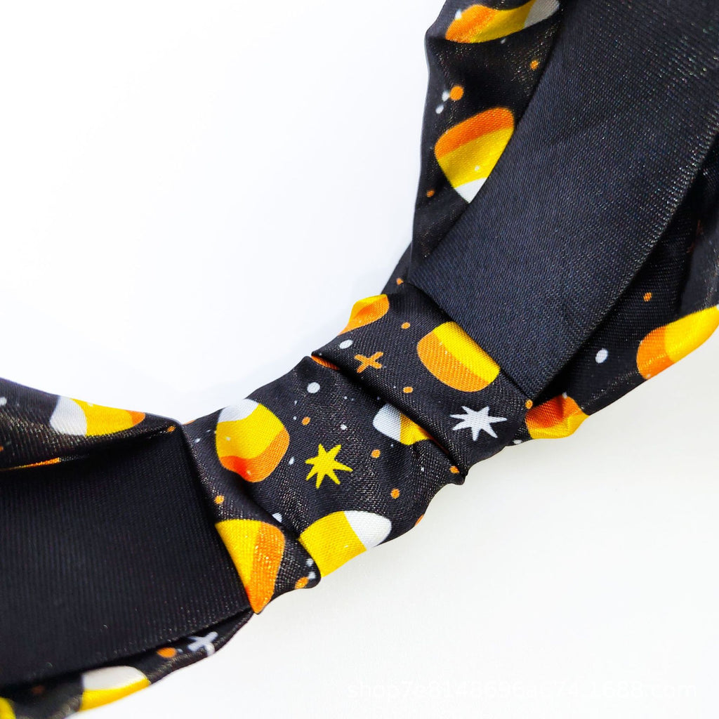 Knotted Halloween Print Wide Headband - view 1