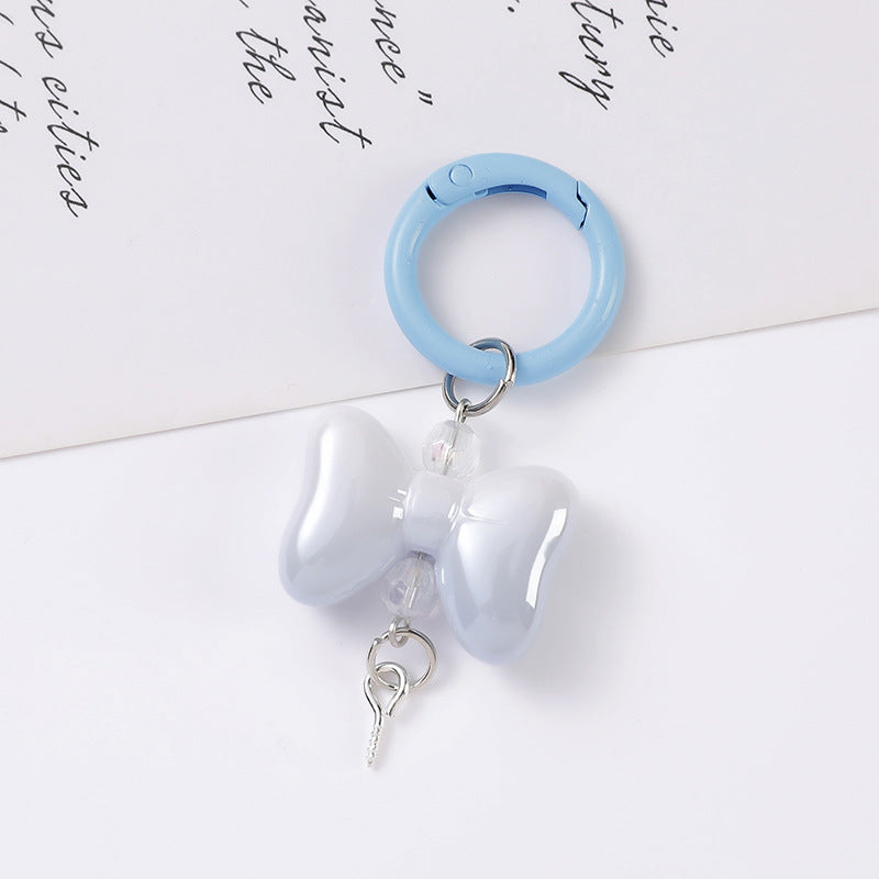 Glossy Bow Star Charm Keychain - Gradient04