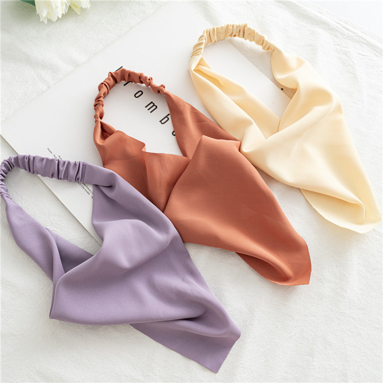 Solid Satin Bandana Head Scarf - view 2