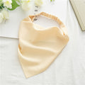 Solid Satin Bandana Head Scarf - off_white