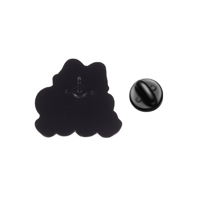 Sassy Cartoon Cat Enamel Pin Brooch - view 1