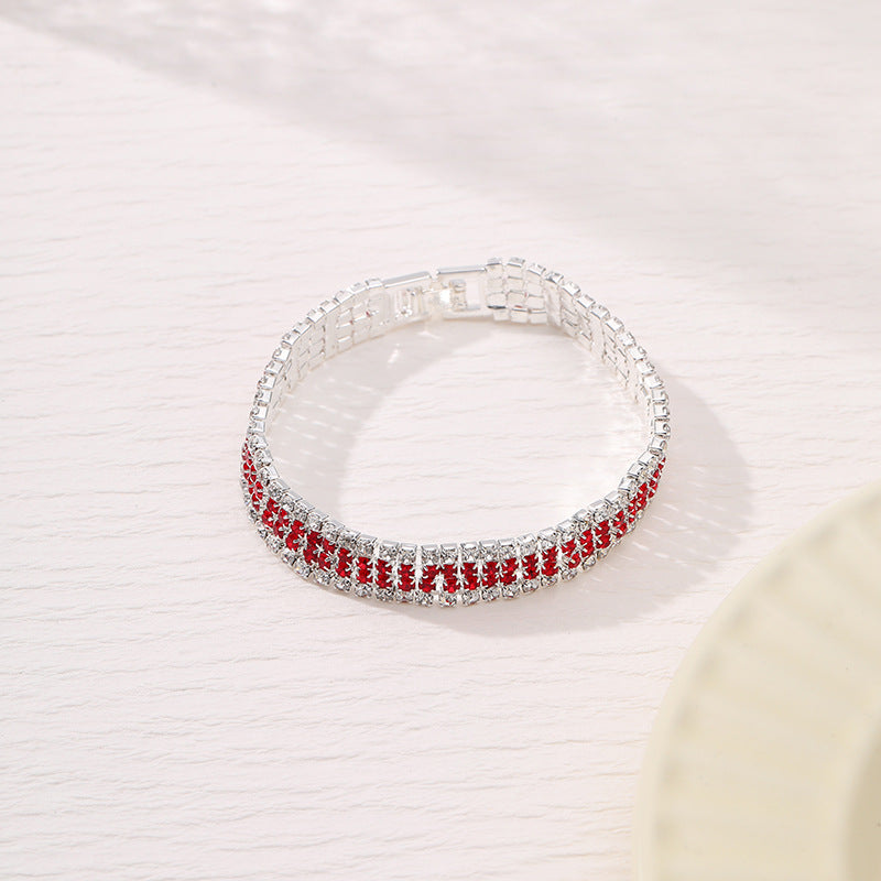 Pave Crystal Slim Tennis Bracelet - Color_01
