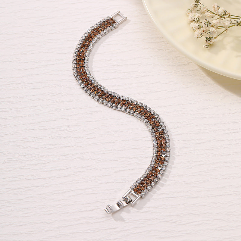 Pave Crystal Slim Tennis Bracelet - Color_02