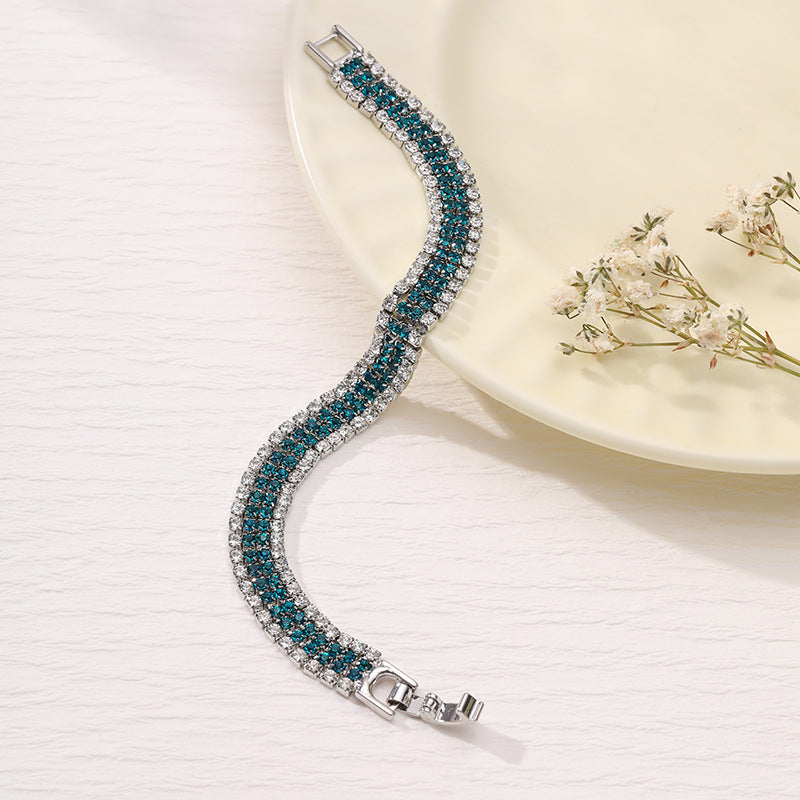 Pave Crystal Slim Tennis Bracelet - Color_03