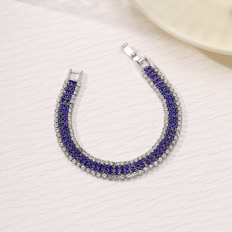 Pave Crystal Slim Tennis Bracelet - Color_05
