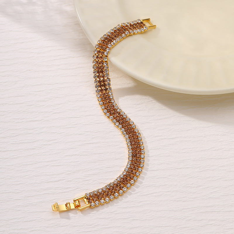 Pave Crystal Slim Tennis Bracelet - Color_07