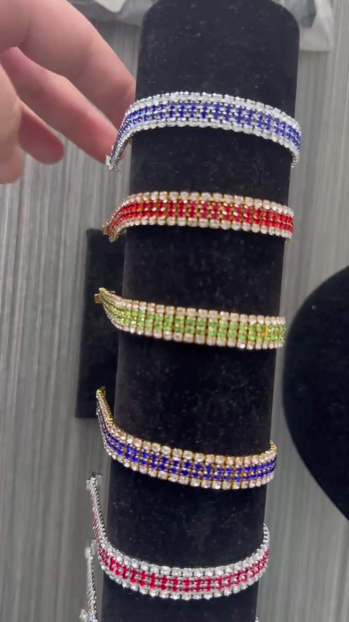 Pave Crystal Slim Tennis Bracelet - view 2