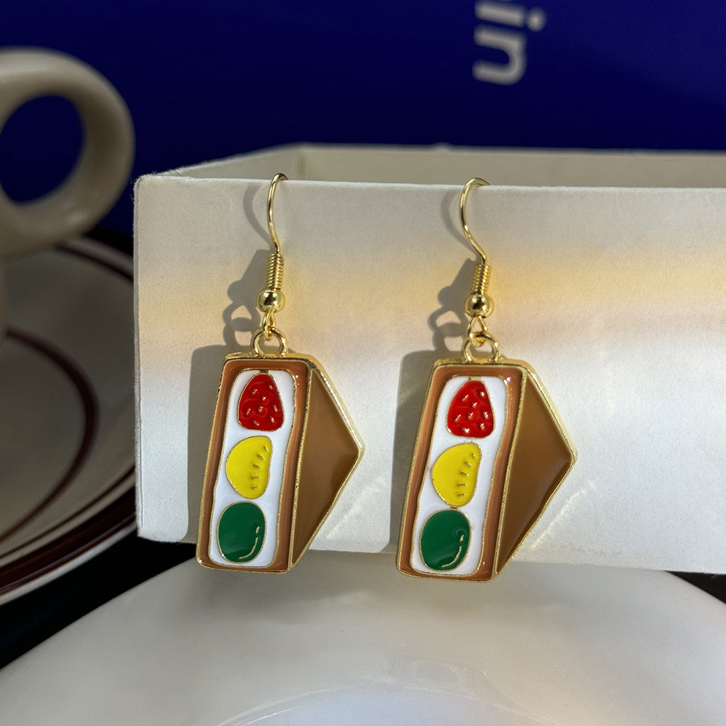 Cartoon Sandwich Charm Dangle Earrings - view 1
