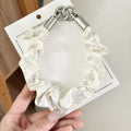 Ditsy Floral Scrunchie Phone Lanyard Strap - Beige