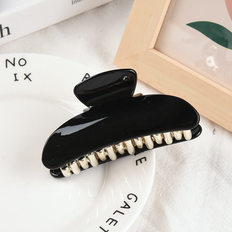 Jumbo Arc Hair Claw Clip for Updos - Black