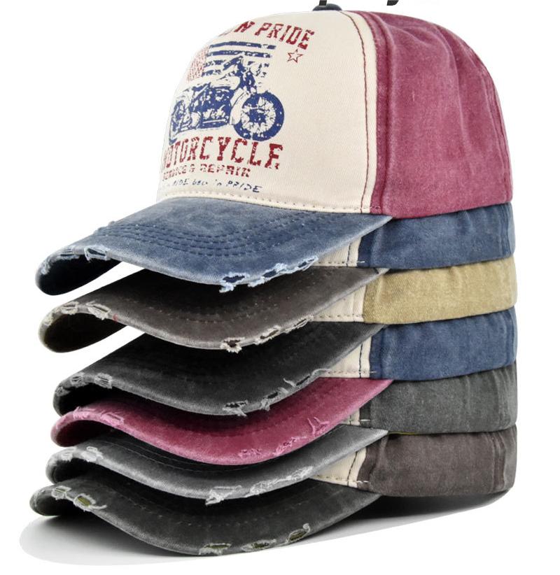 Vintage Moto Graphic Washed Baseball Cap - view 1