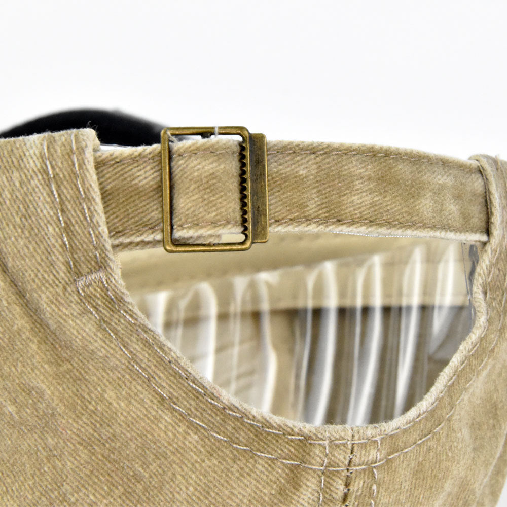 Vintage Moto Graphic Washed Baseball Cap - khaki - 4