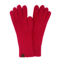 Soft Ribbed Knit Winter Gloves - Red