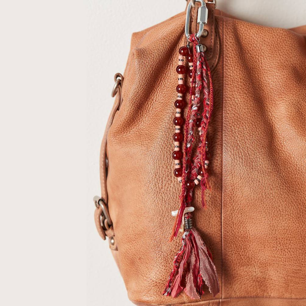 Boho Beaded Fringe Tassel Bag Charm - view 3