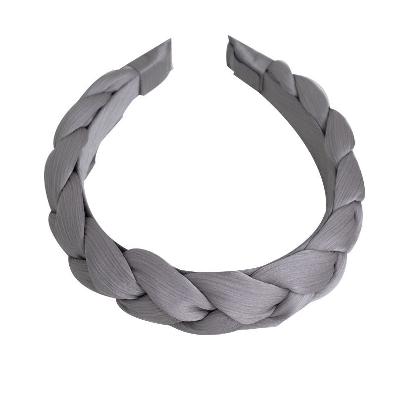 Braided Satin Wide Padded Headband