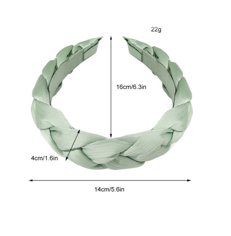 Braided Satin Wide Padded Headband - view 1
