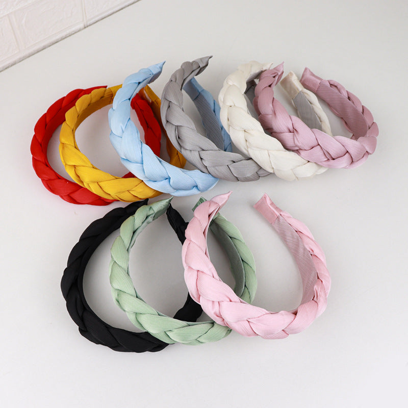 Braided Satin Wide Padded Headband - view 3