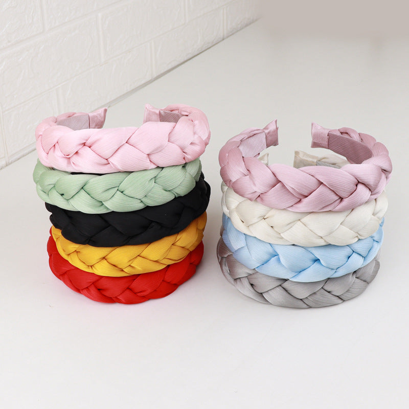 Braided Satin Wide Padded Headband - view 4