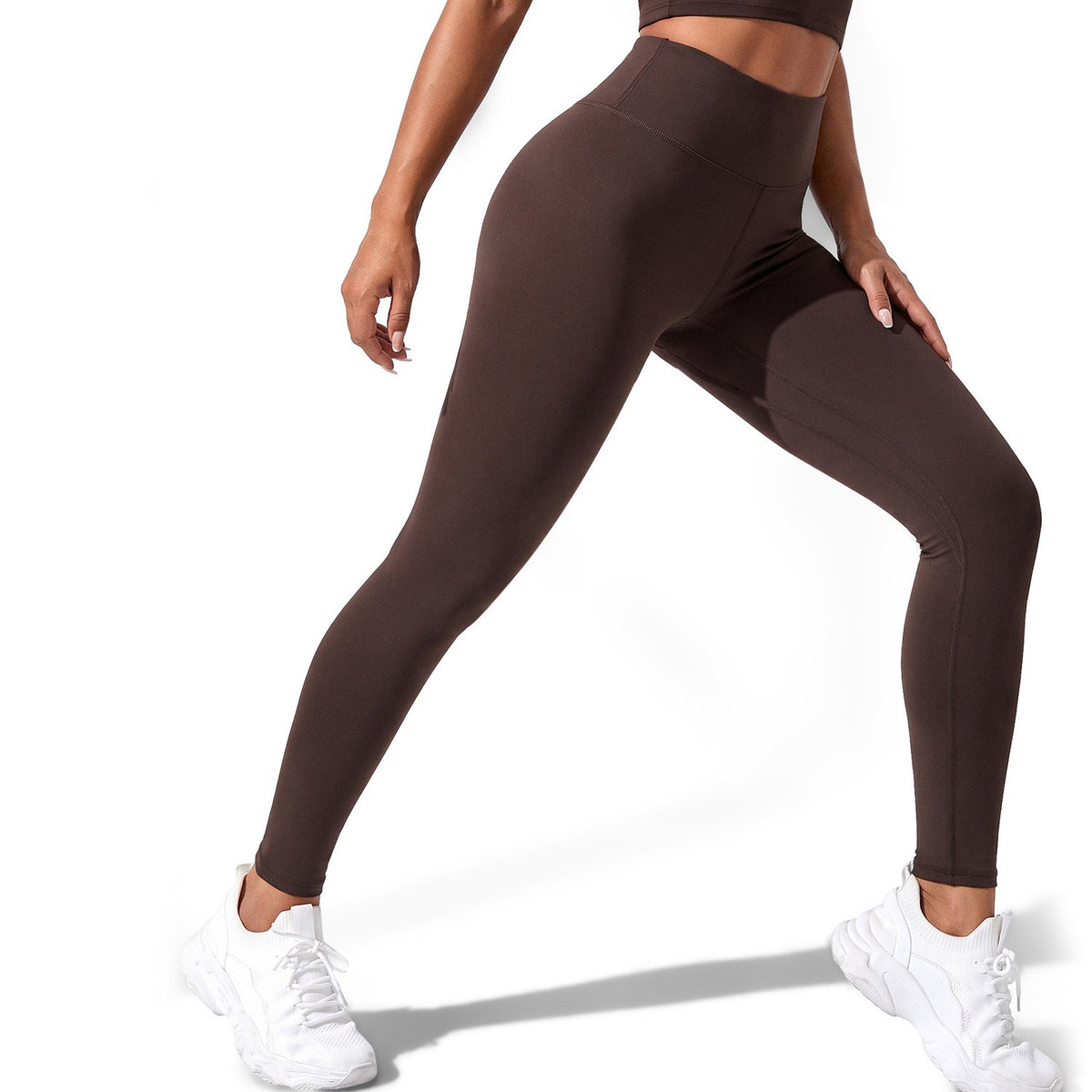 Espresso Fleece Lined High Waist Workout Leggings