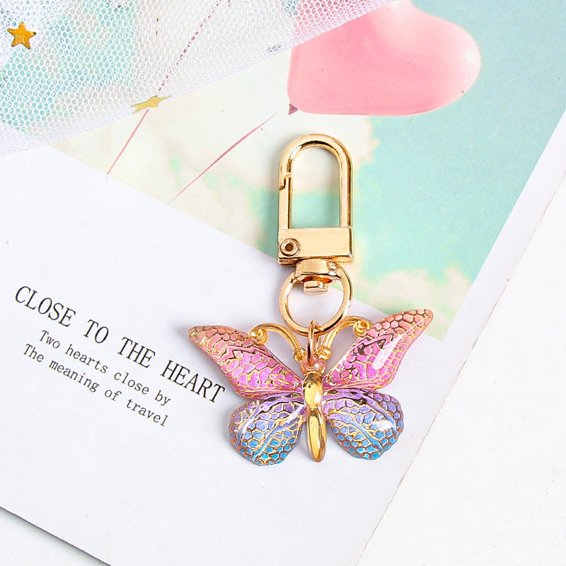 Ombre Butterfly Bag Charm Keychain - Pink_Blue