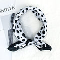 Polka Dot Satin Square Head Scarf - Color_01