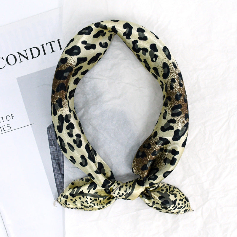 Polka Dot Satin Square Head Scarf - Color_08