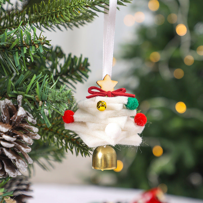 Felt Christmas Tree Ornament with Jingle Bell - view 1