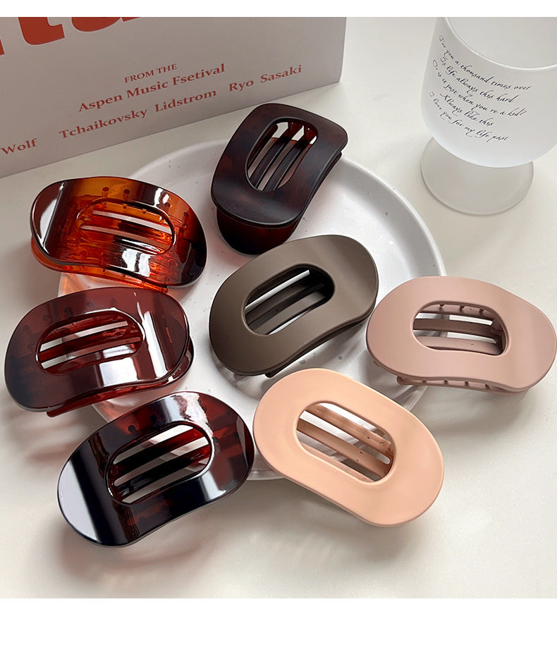 Oval Flat Claw Hair Clip
