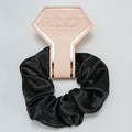 Soft Satin Scrunchie Hair Tie - Black