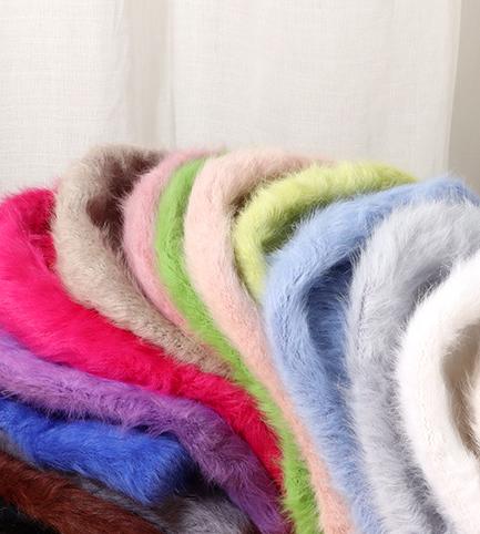 Fuzzy Slouchy Winter Beanie With Long Pile Texture - Blue - 1