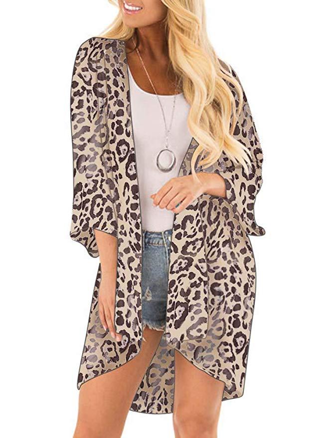 Sheer Chiffon Open Kimono Cardigan - Color_2