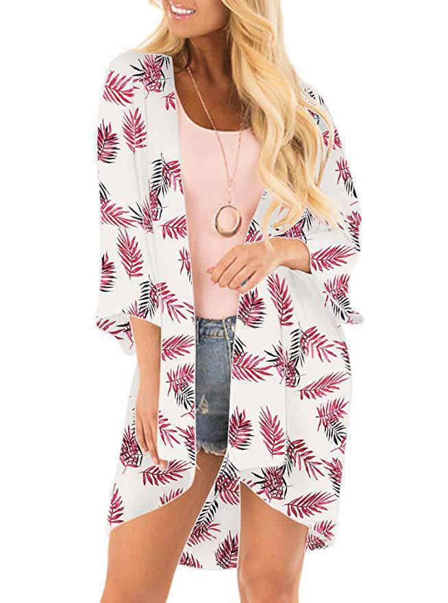 Sheer Chiffon Open Kimono Cardigan - Color_5