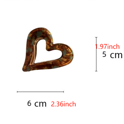 Heart Cutout Acetate Claw Clip - view 1