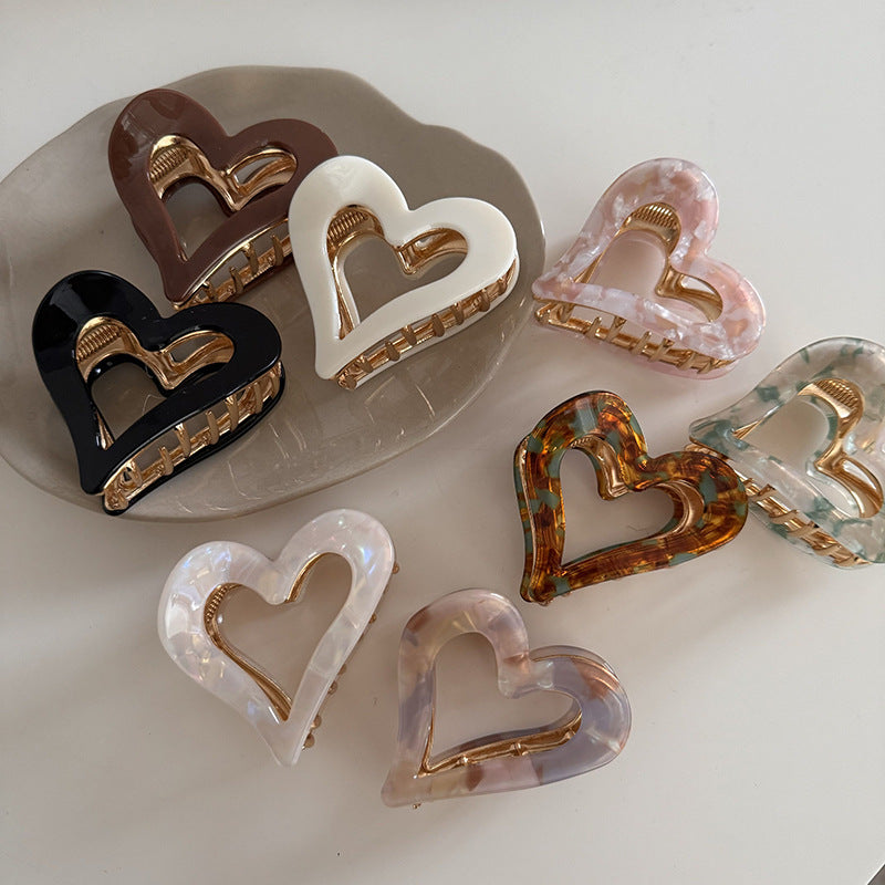 Heart Cutout Acetate Claw Clip - view 4