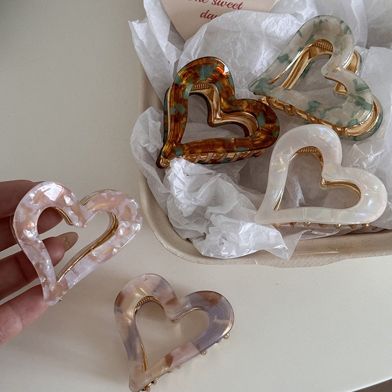 Heart Cutout Acetate Claw Clip - view 7