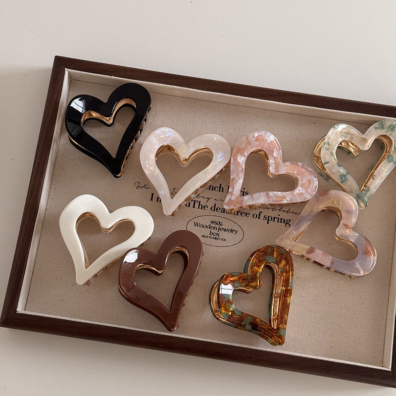 Heart Cutout Acetate Claw Clip - view 9