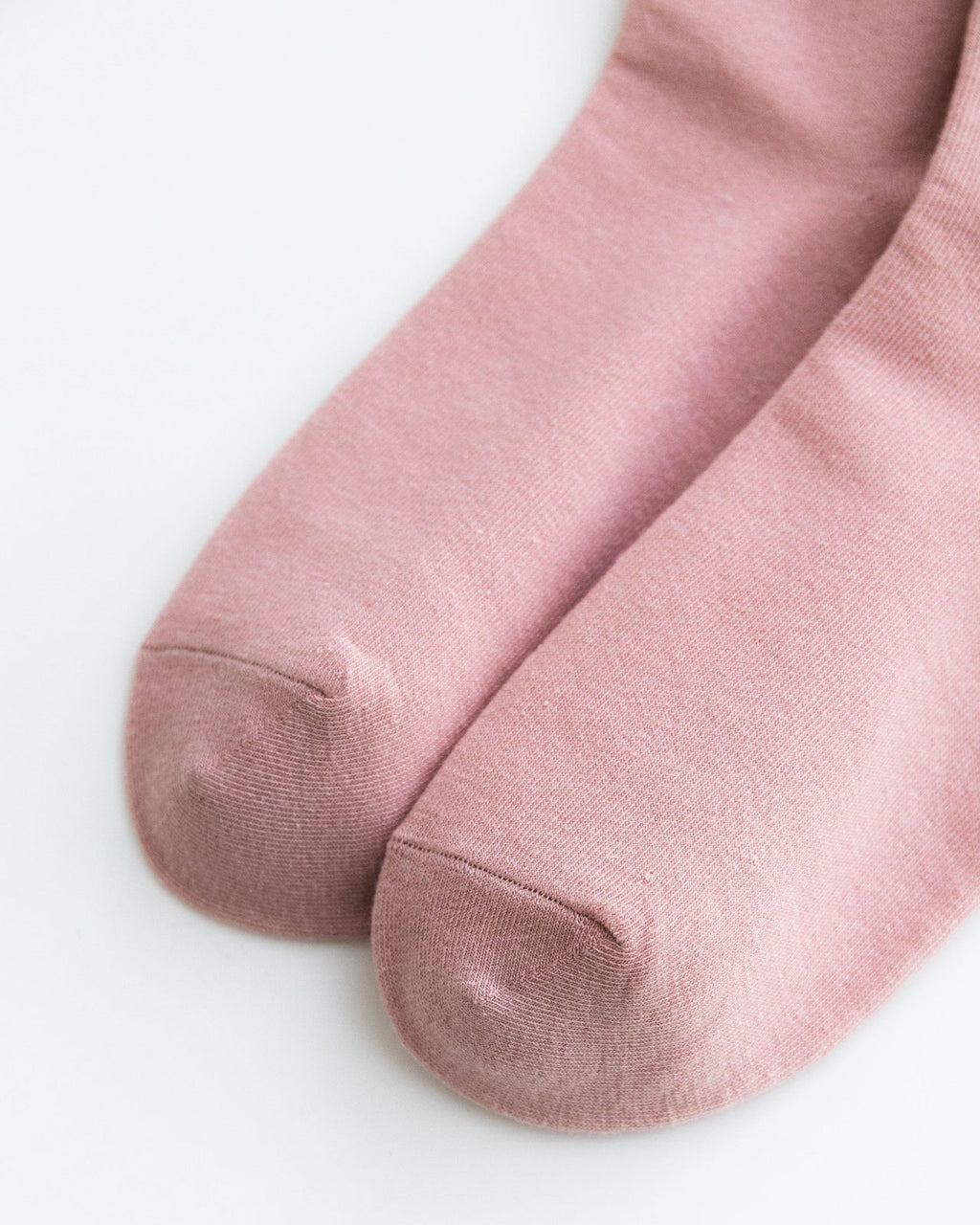 Textured Flower Applique Crew Socks - Pink - 4