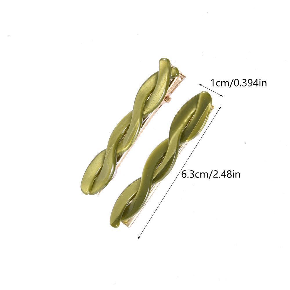 Twisted Acetate Duckbill Hair Slide Set - view 2
