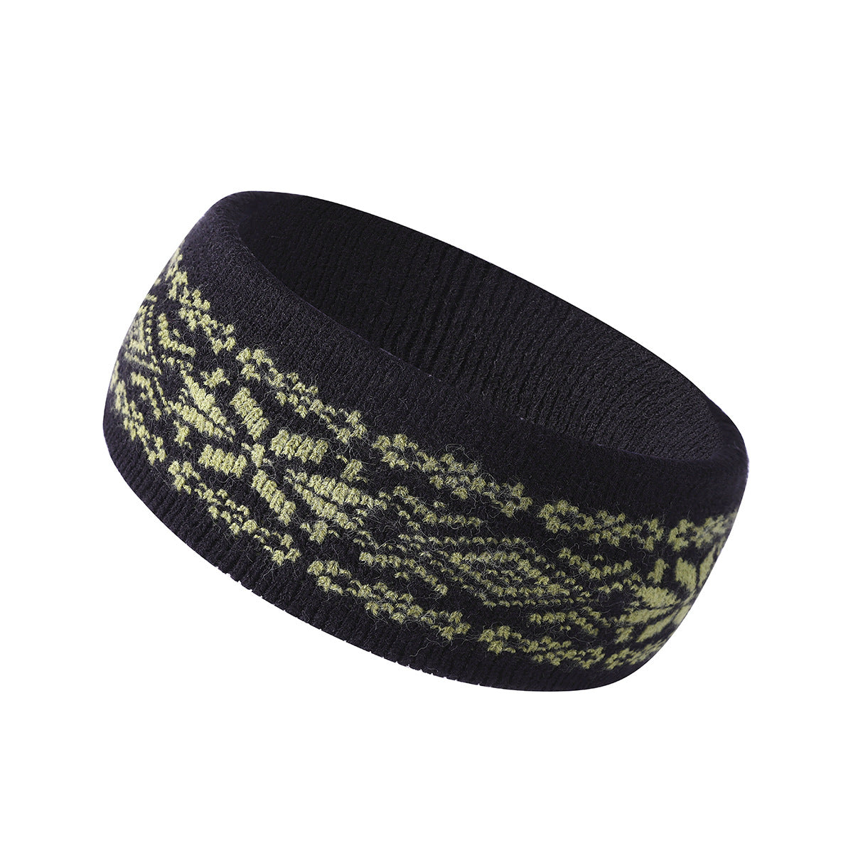 Nordic Snowflake Fair Isle Ear Warmer - Yellow
