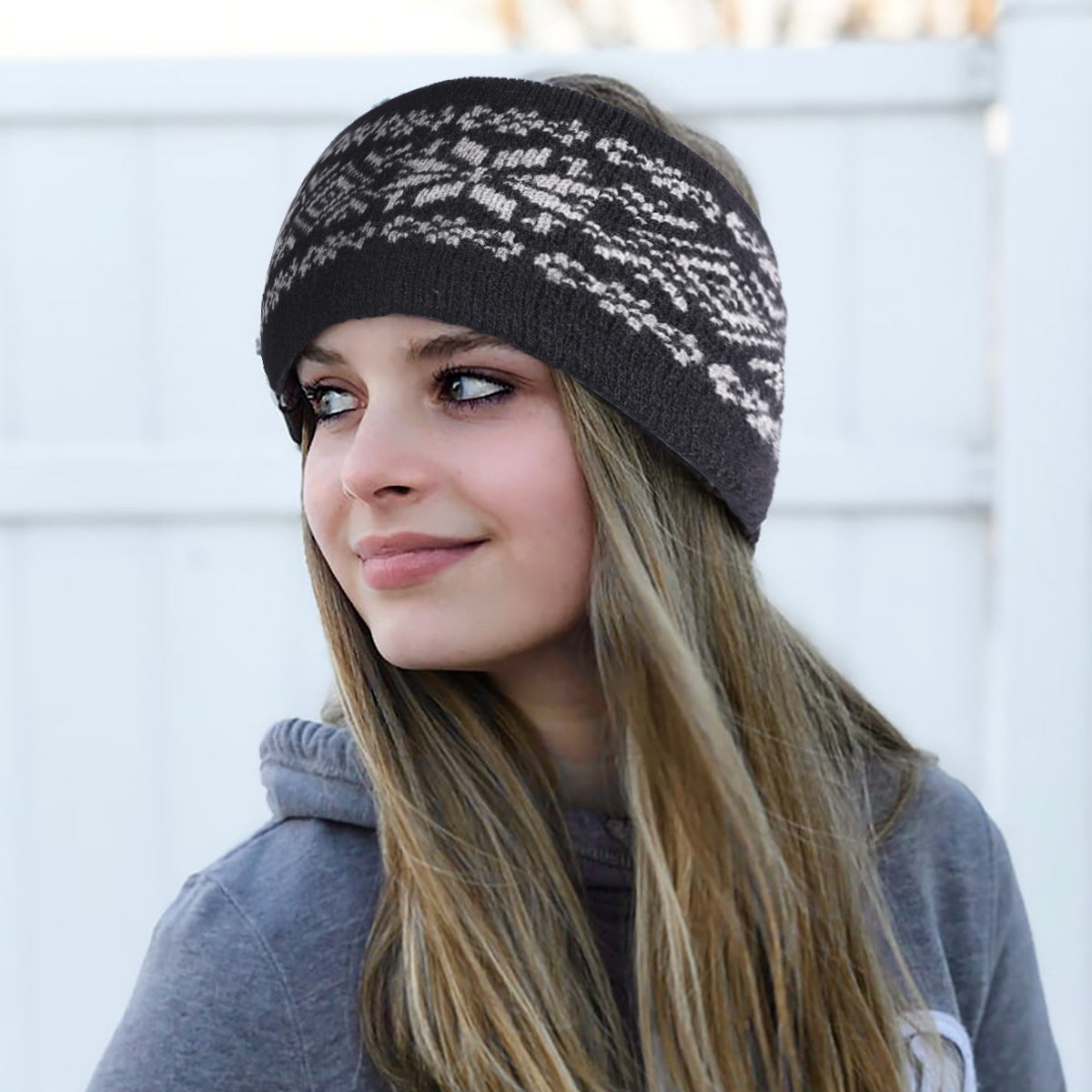 Nordic Snowflake Fair Isle Ear Warmer