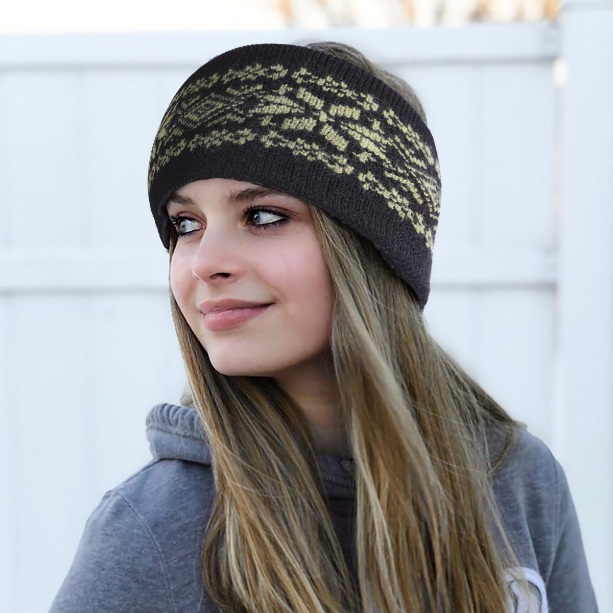 Nordic Snowflake Fair Isle Ear Warmer - view 2