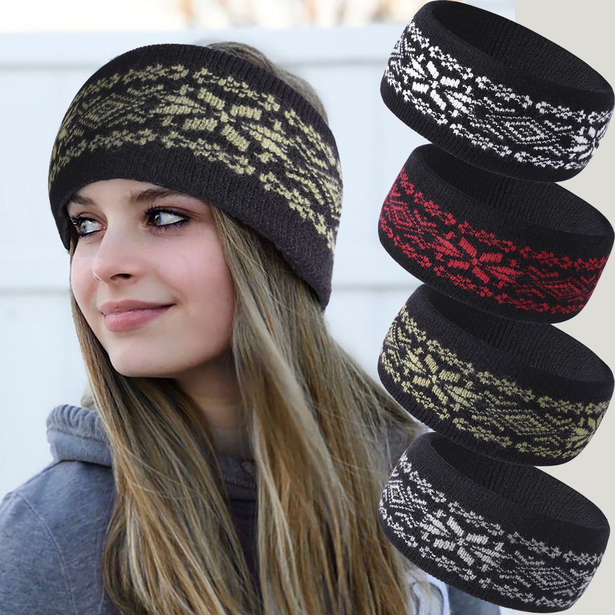 Nordic Snowflake Fair Isle Ear Warmer - view 6