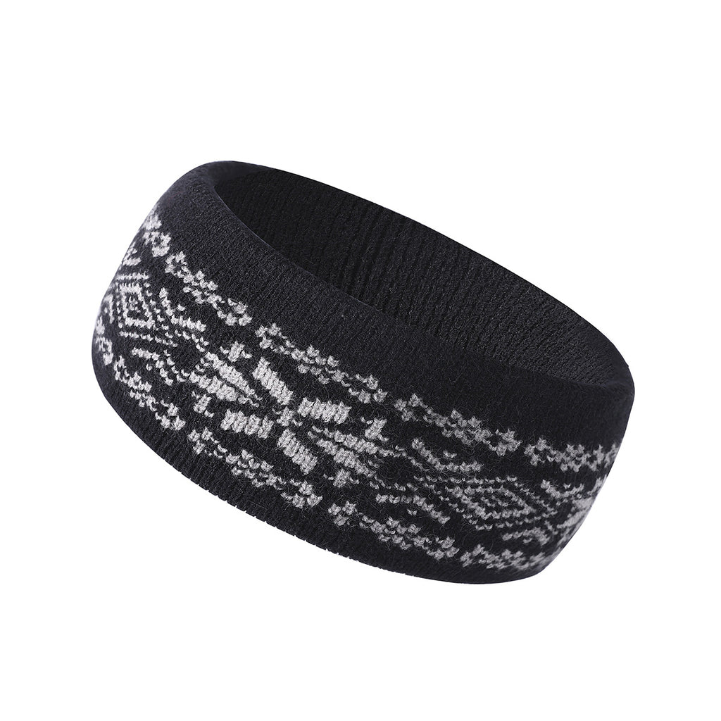 Nordic Snowflake Fair Isle Ear Warmer - gray