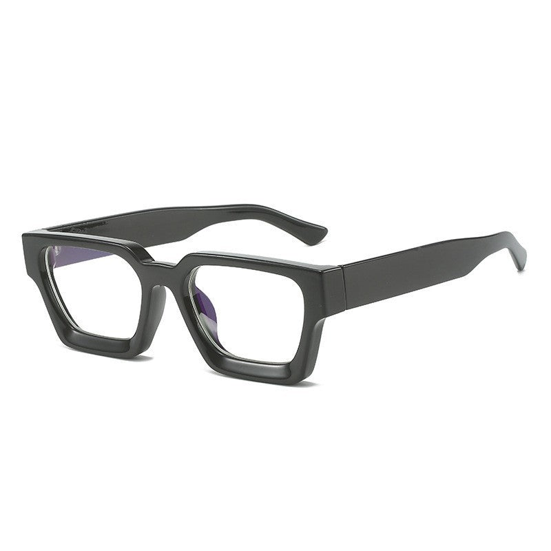 Chunky Square Frame Eyeglasses With Clear Lens - Color_01