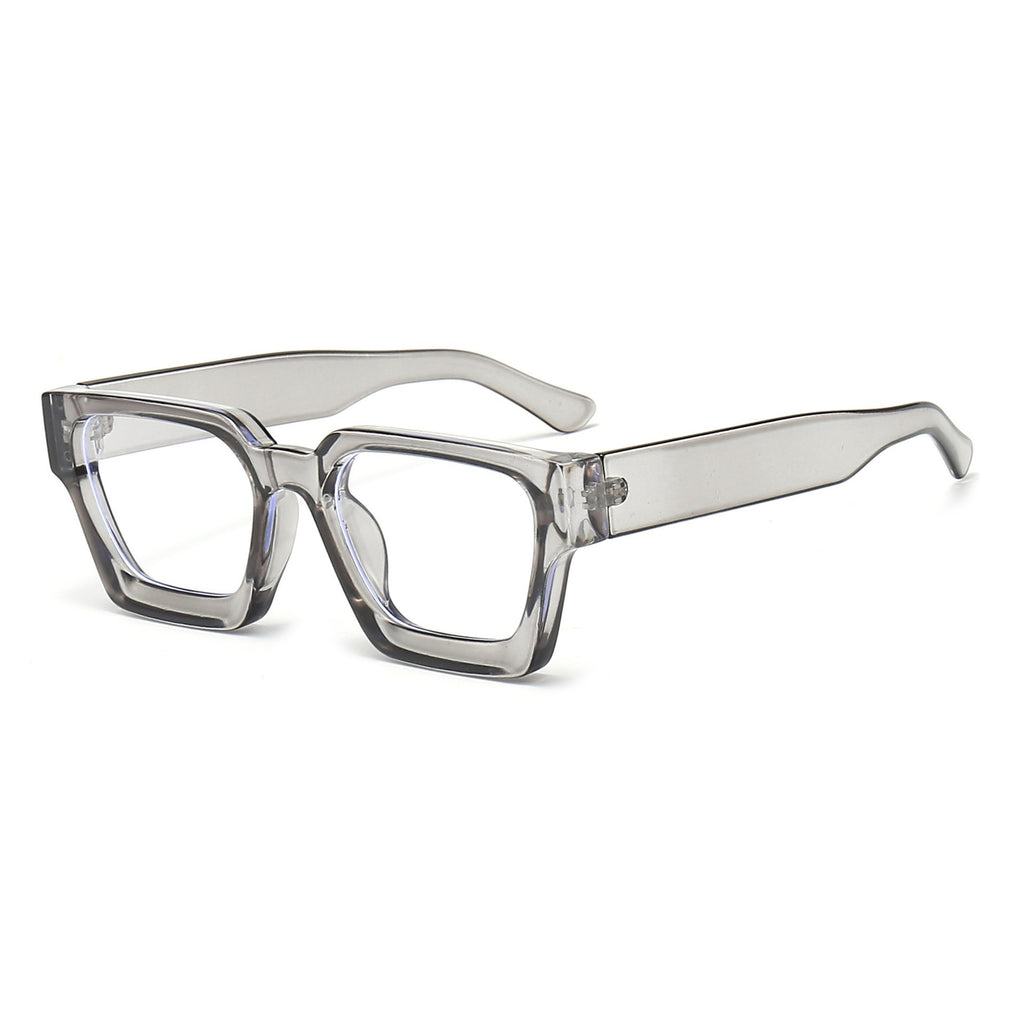 Chunky Square Frame Eyeglasses With Clear Lens - Color_02
