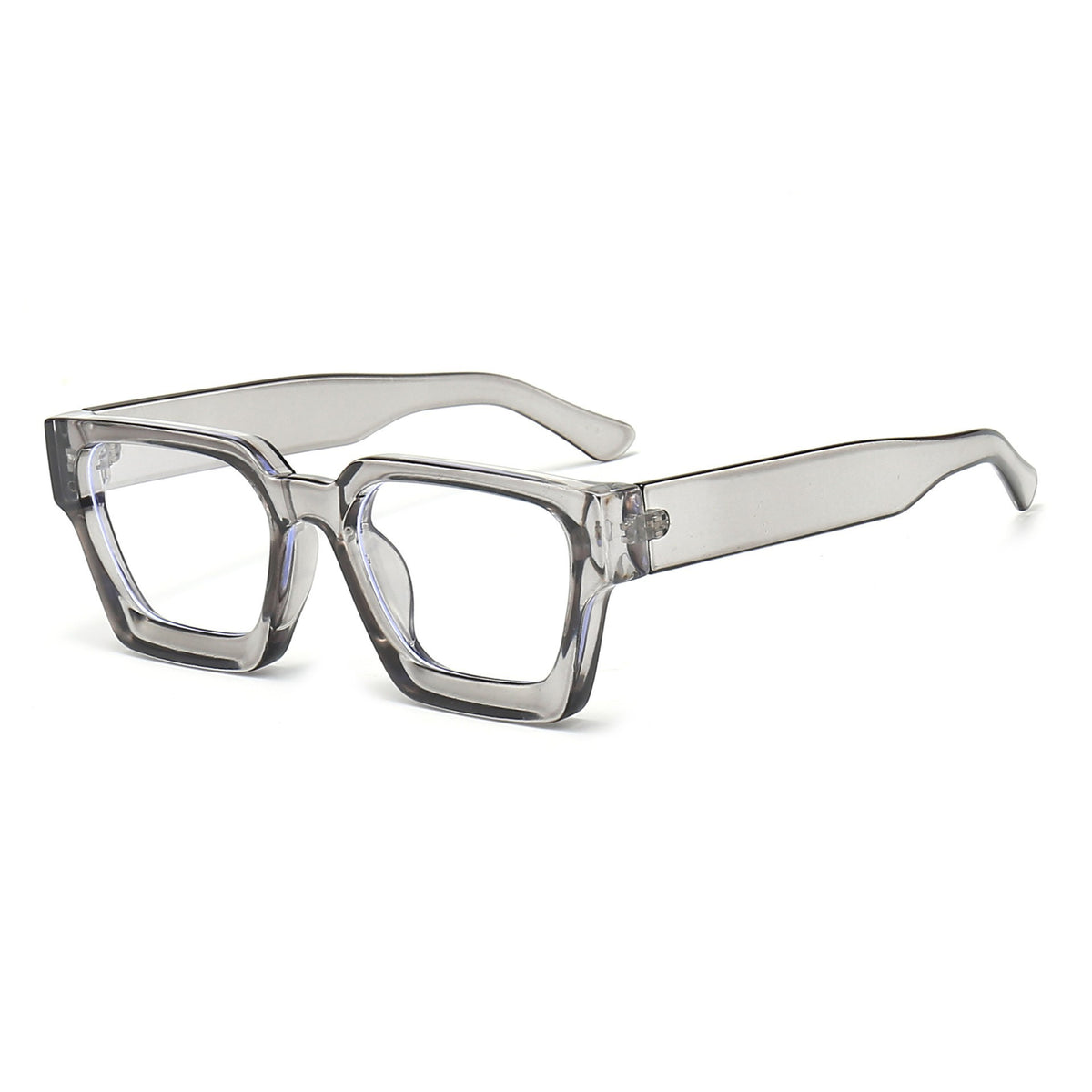 Chunky Square Frame Eyeglasses With Clear Lens - Color_02