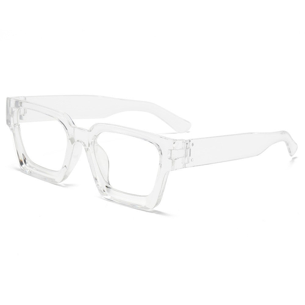 Chunky Square Frame Eyeglasses With Clear Lens - Color_03