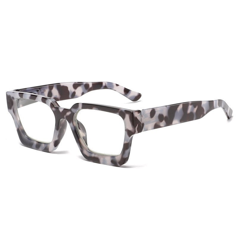 Chunky Square Frame Eyeglasses With Clear Lens - Color_04